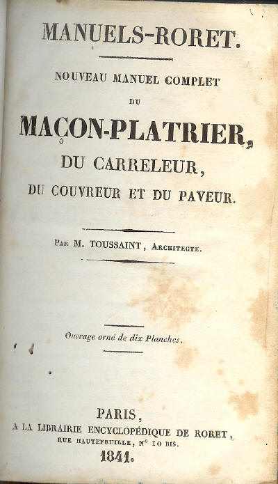 Ebook Nouveau manuel complet du macon du couvreur du paveur et du carreleur